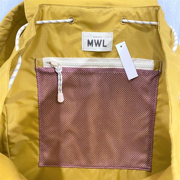Madewell Resourced Ripstop Nylon Backpack NE415 Large Toffee Yellow NWT